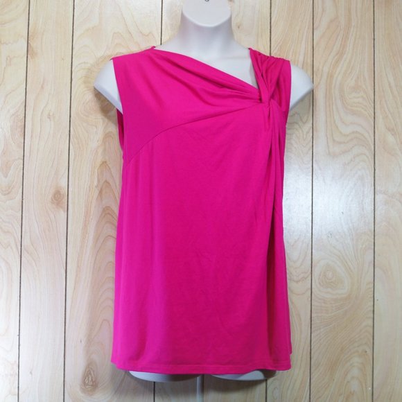 George Hot Pink Knot Detail Tank - Picture 1 of 6